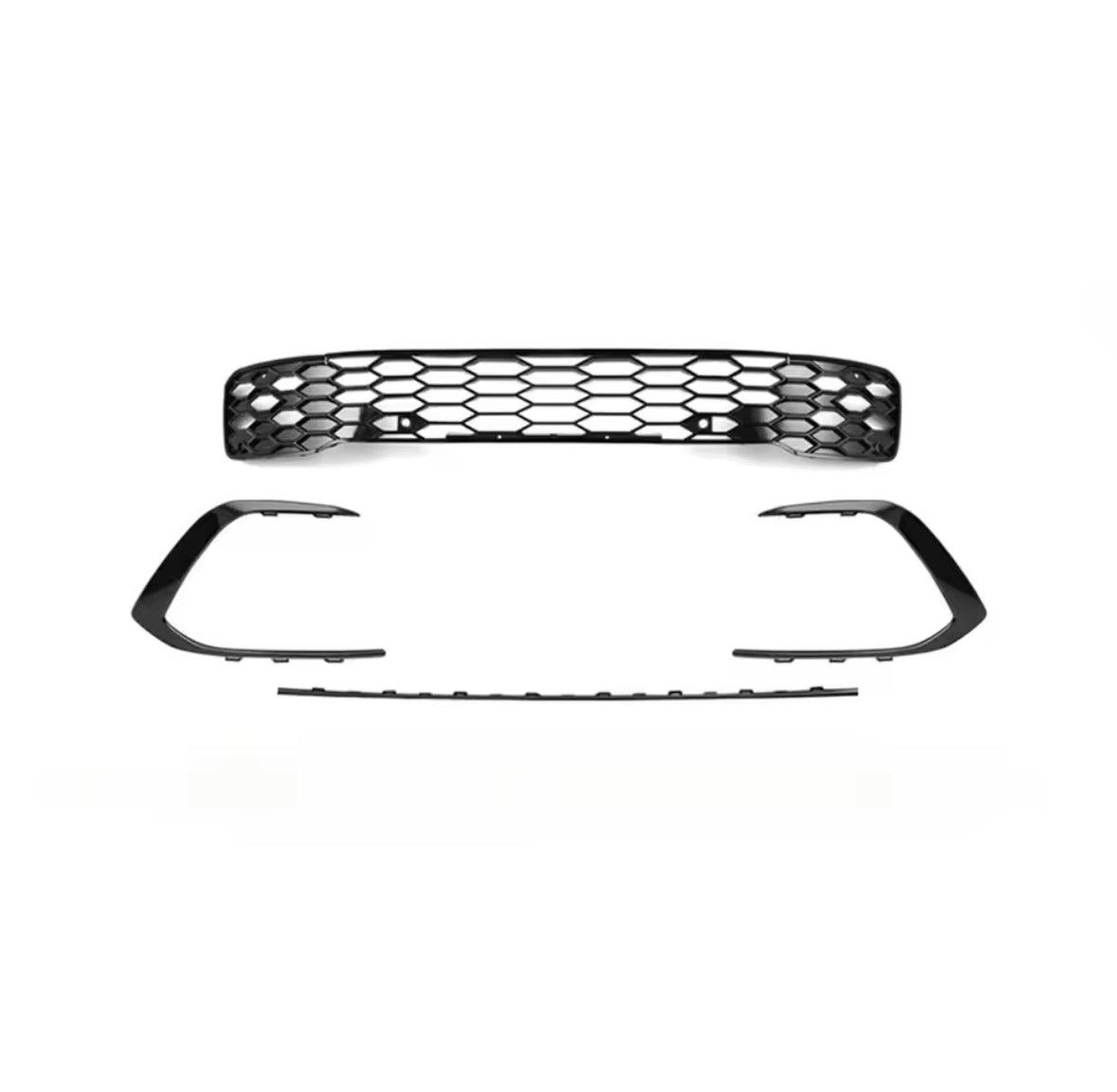 Kühlergrill Wabengrill Hochglanz Schwarz für Golf 8 GTI/Clubsport