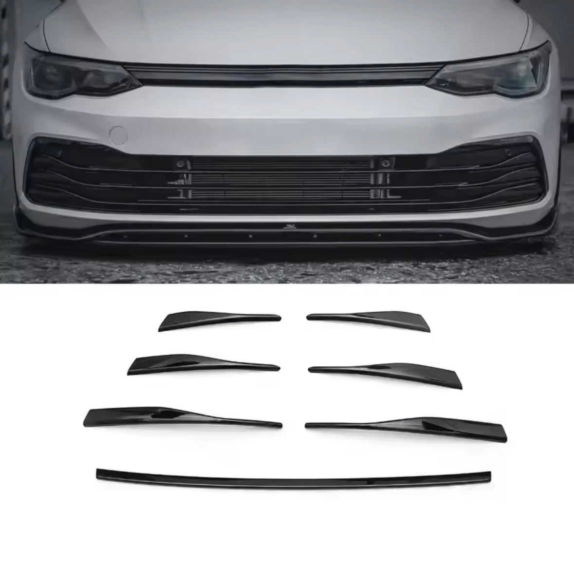 Golf 8 Grill Lamellen Schwarz
