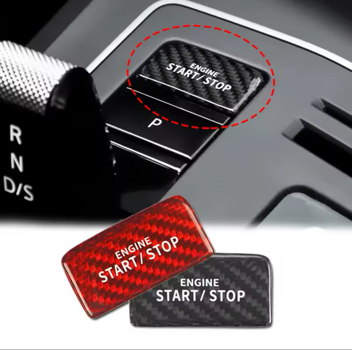 Carbon Start Stopp Knopf Golf 8