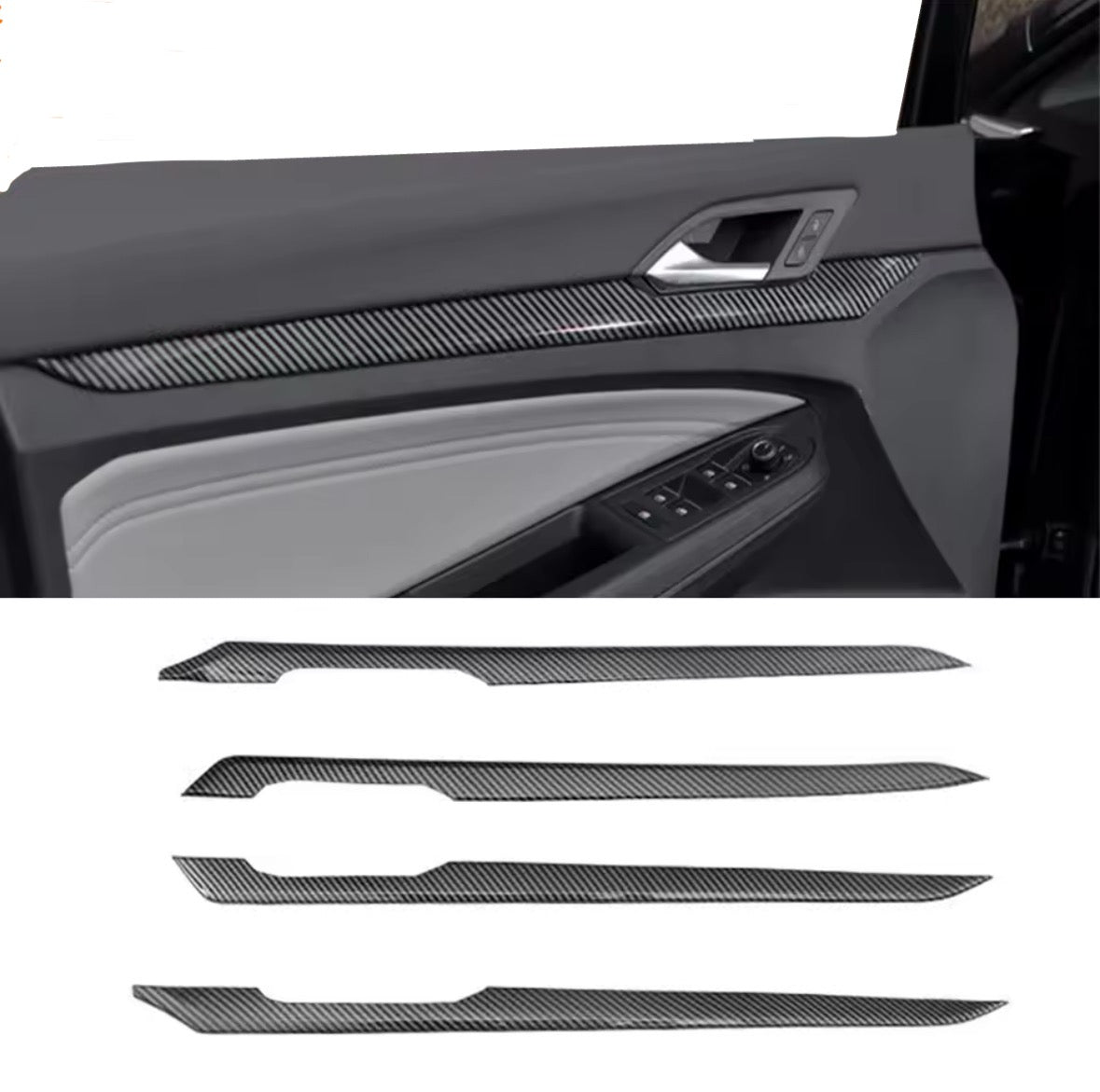 Carbon Türgriff Abdeckung Erweiterung für Golf 8