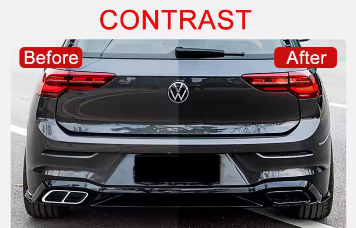 Golf 8 Endrohre Abdeckung Schwarz
