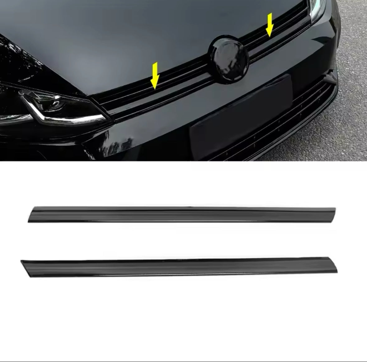 Streifen Abdeckung Schwarz/Rot für Golf 7 und 8